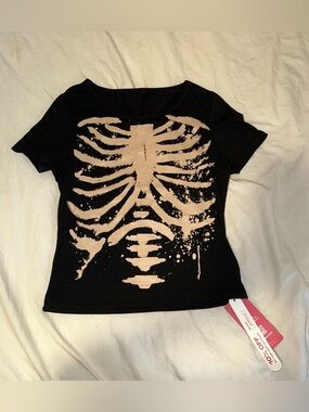 ROMWE Skeleton T Shirt Size M